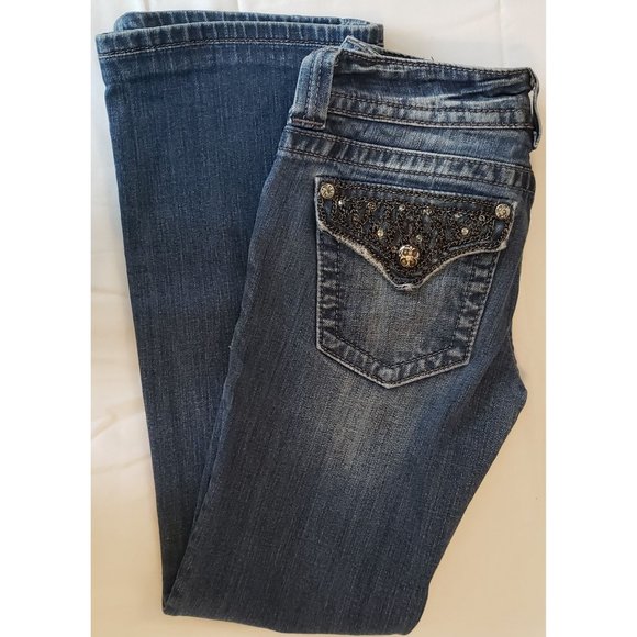 Miss Me Jeans Vintage ~  Distressed ~ Boot Cut ~ Size 26 - Picture 2 of 12